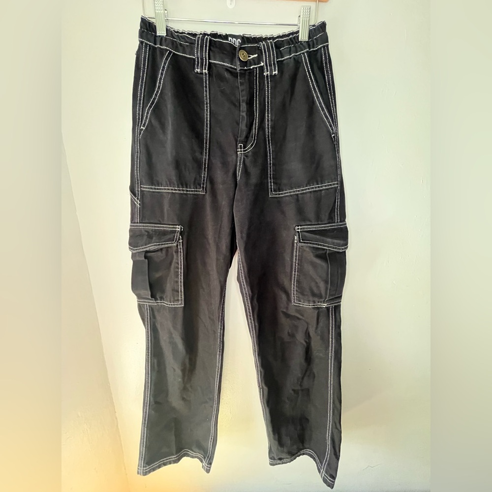 Indie Sleaze Skater BDG Urban Outfitters Women’s Black Cargo Jeans Size W26 L32
